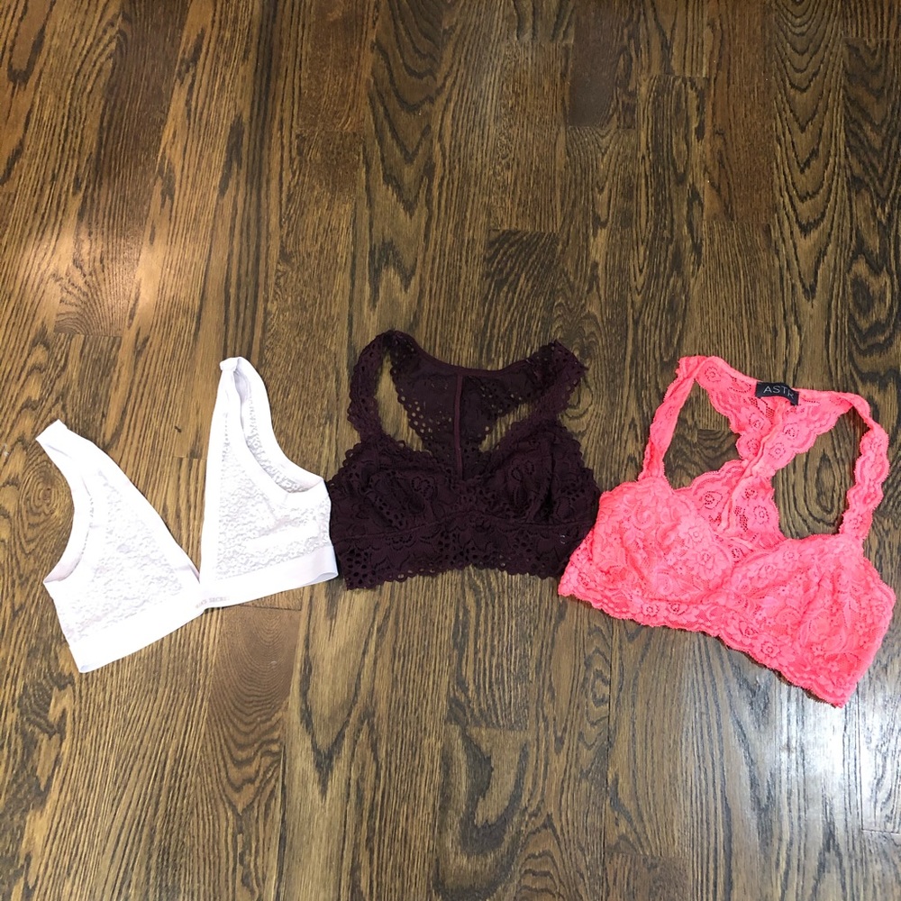 Set‎ of 3 bralettes VS, Aerie size small